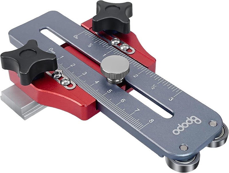 BPOPO Table Saw Thin Rip Jig Guide for Cutting Repetitive Narrow Strips,Safe and Fast Ripping Guide fits for 3/4" X 3/8" T Slots,Compatible with Band Saws, Table Saws, and Routers - Image 1